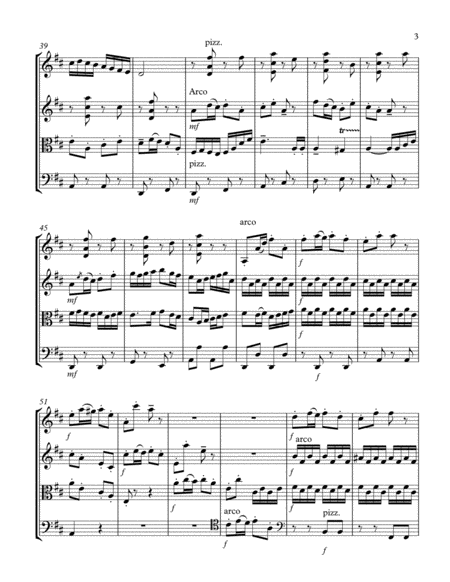 Divertimento in D for String Quartet