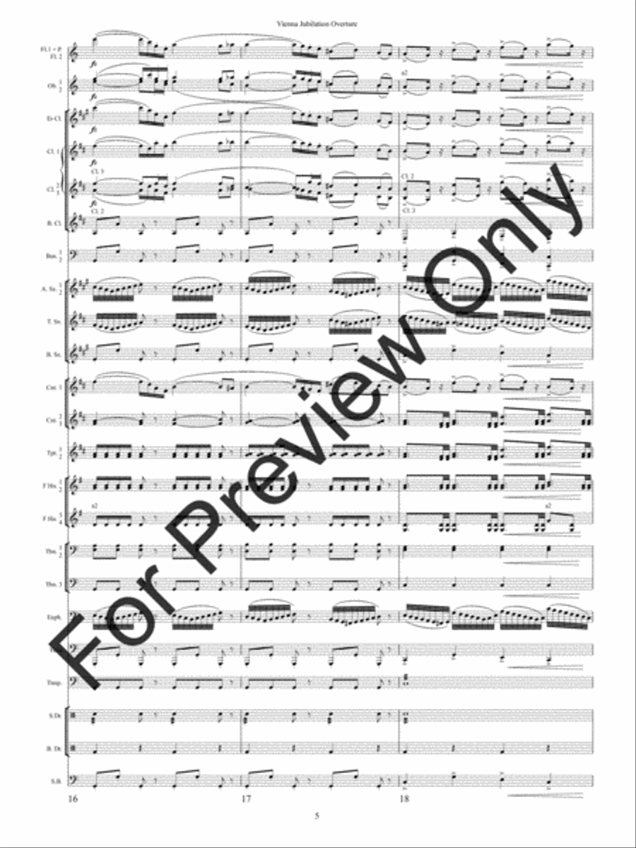 Vienna Jubilation Overture (Score) Concert Band scores gallery preview page 8
