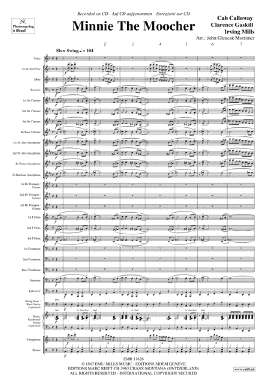 Minnie The Moocher Minnie The Moocher Concert Band scores gallery preview page 4