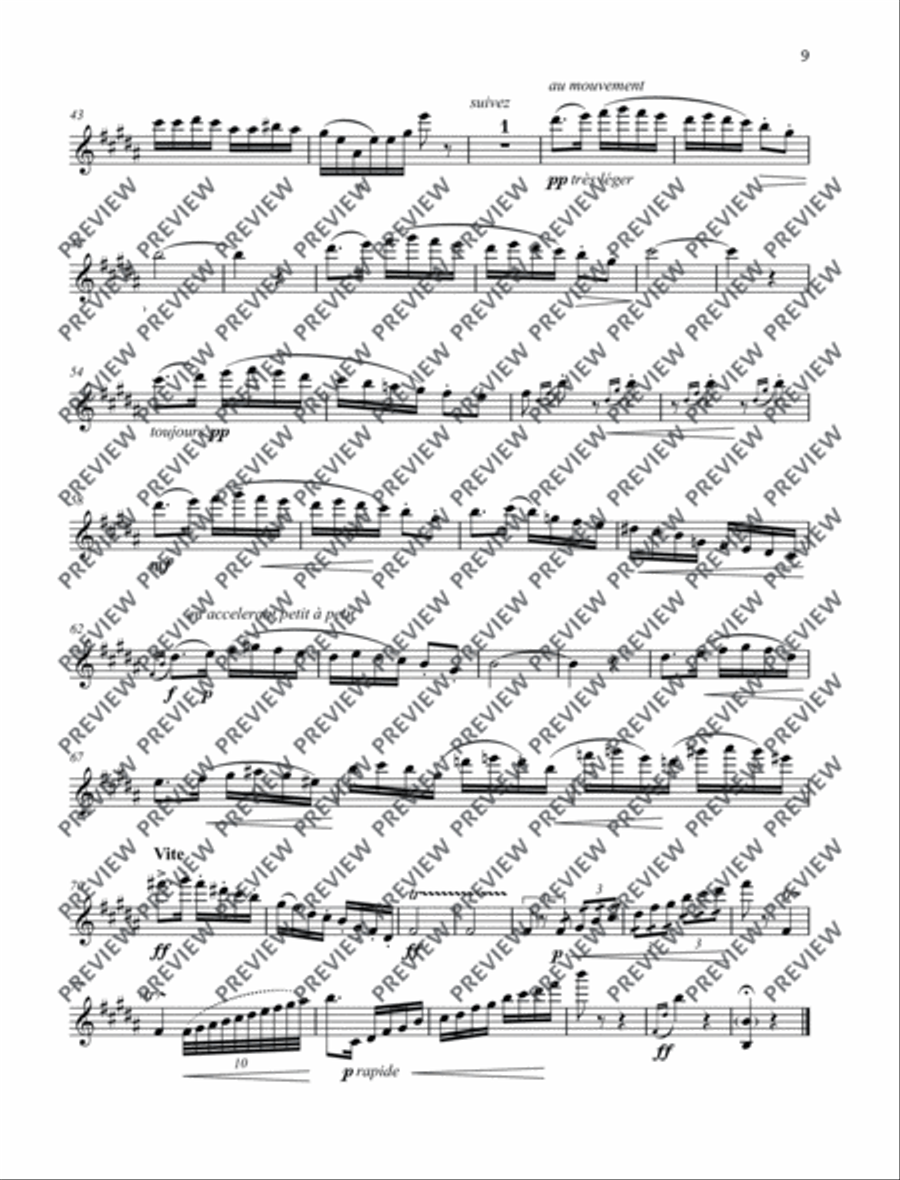 Introduction – Cortège Introduction – Cortège Flute Solo scores gallery preview page 11