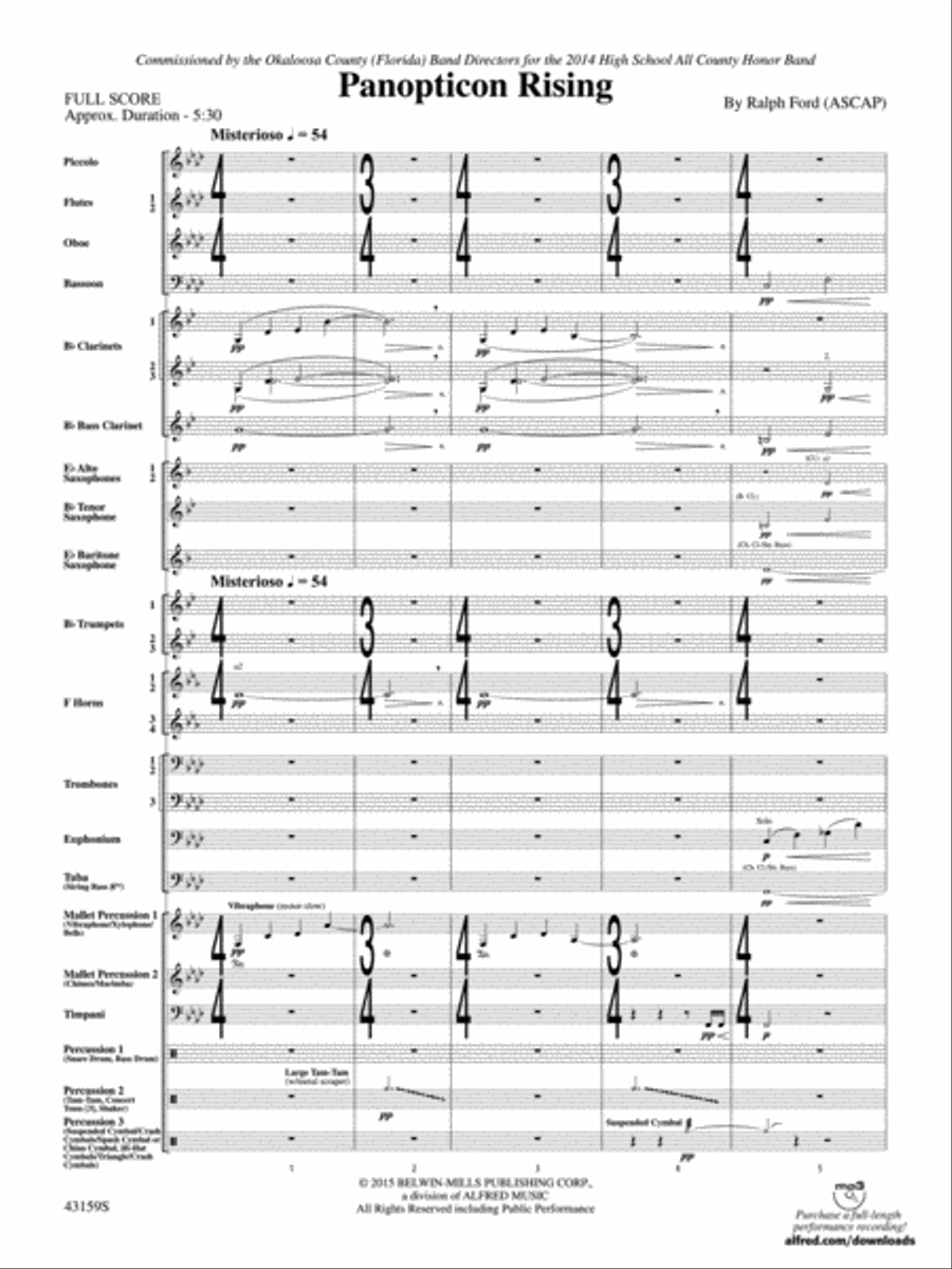 Panopticon Rising: Score Concert Band scores gallery preview page 3