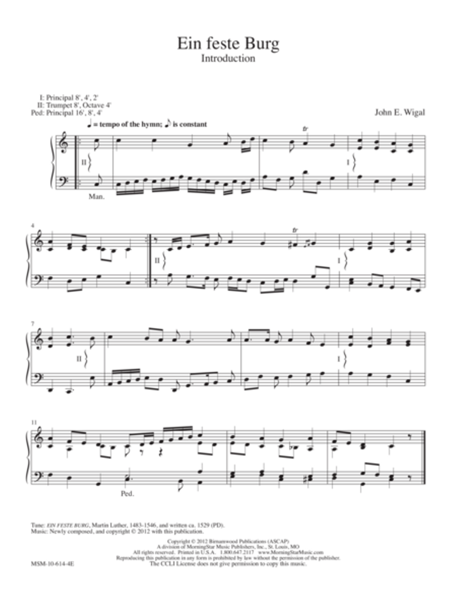 Ein feste Burg Ein feste Burg Organ scores gallery preview page 1