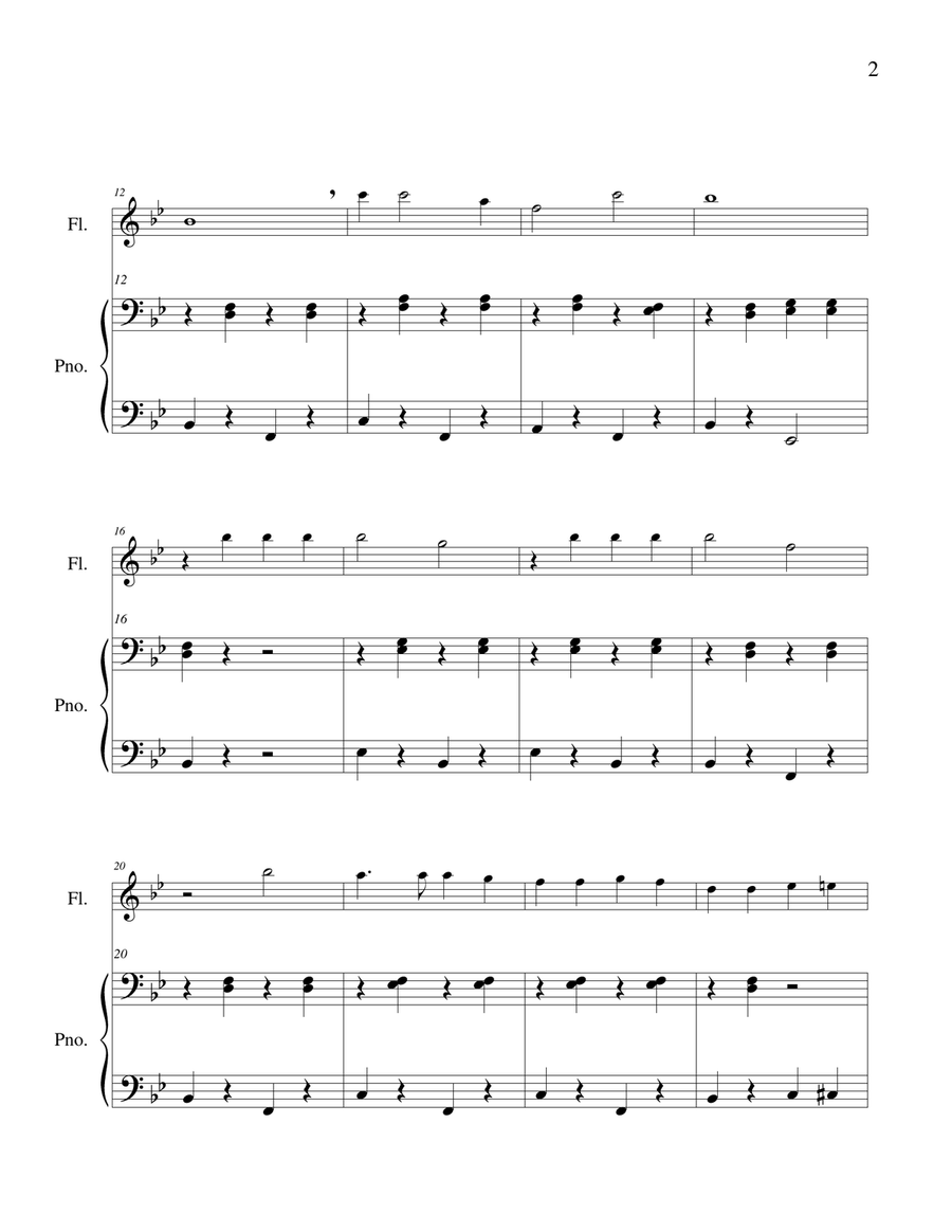 I’ve Got the Joy, Joy, Joy - Flute Solo Chamber Music scores gallery preview page 4