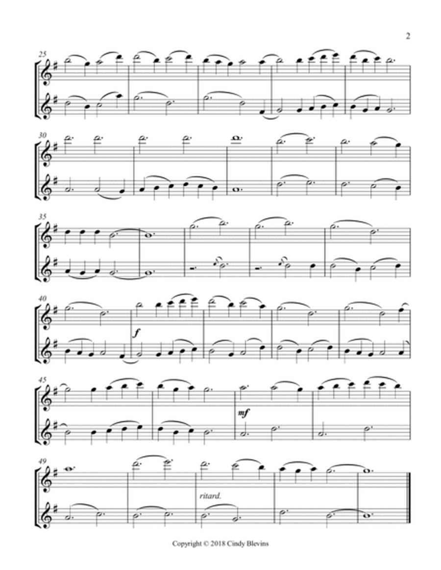 Sussex Carol, for Flute and Violin image number null