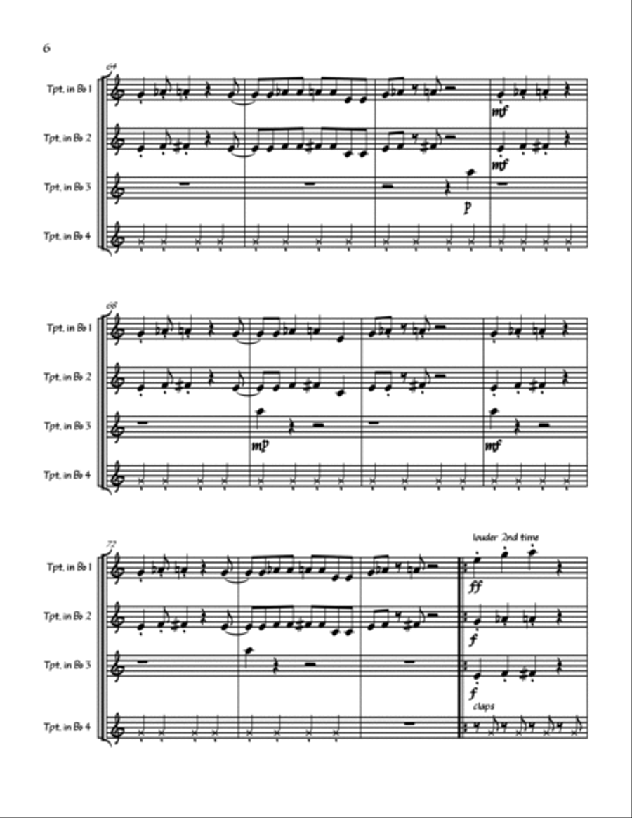 Dummy! Dummy! Brass Quartet scores gallery preview page 6