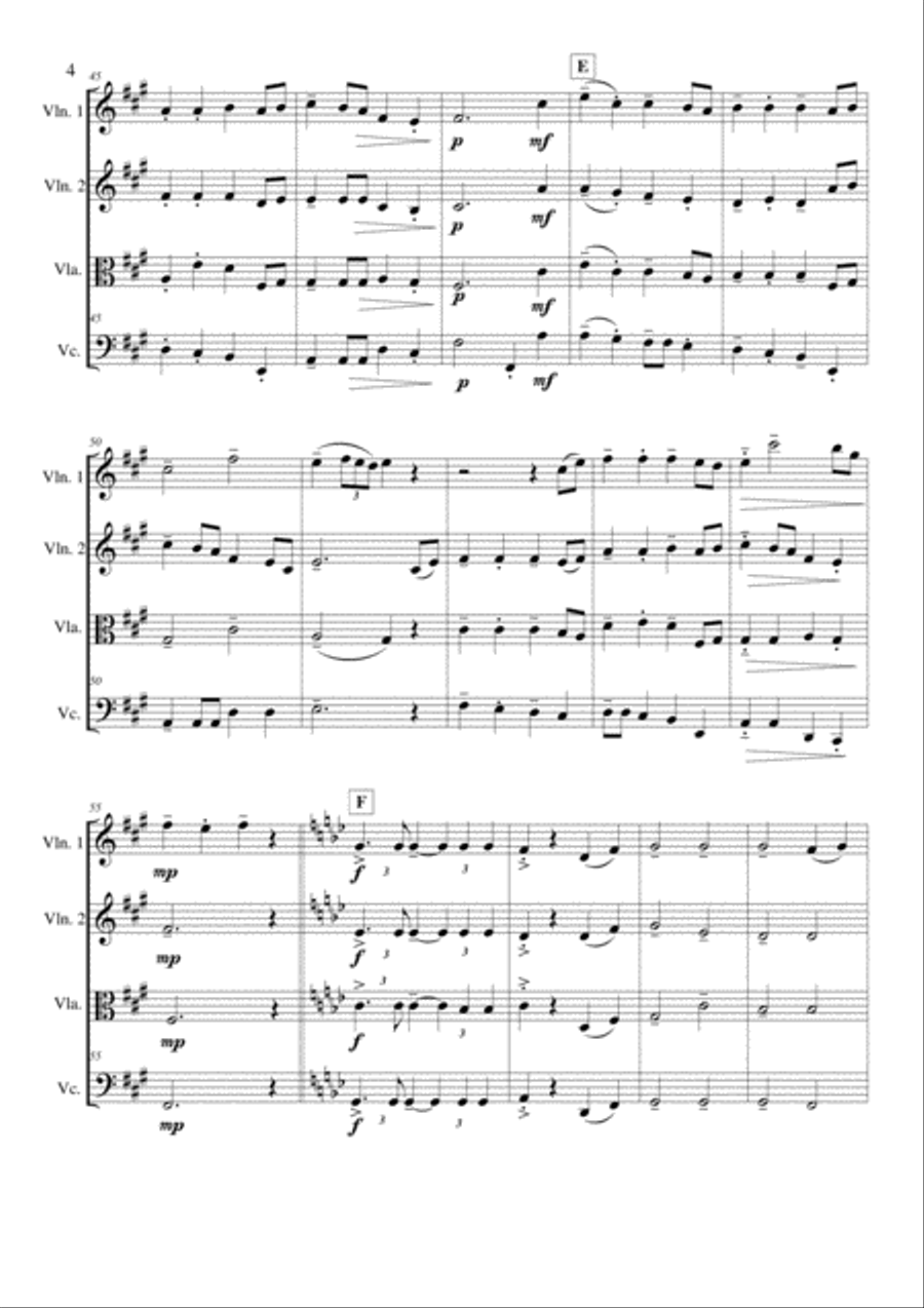 Star of the County Down Star of the County Down String Quartet scores gallery preview page 4