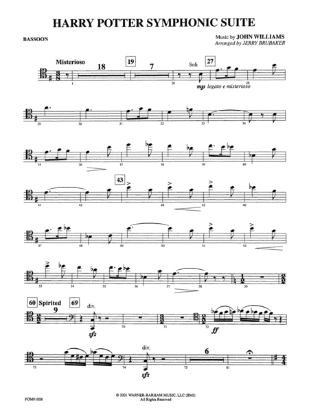 Harry Potter Symphonic Suite: Bassoon