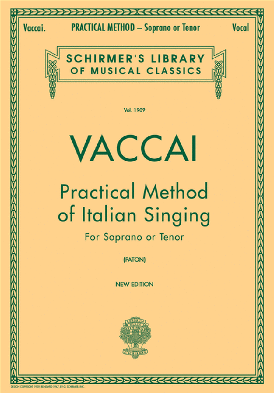 Practical Method of Italian Singing Voice Solo scores gallery preview page 1