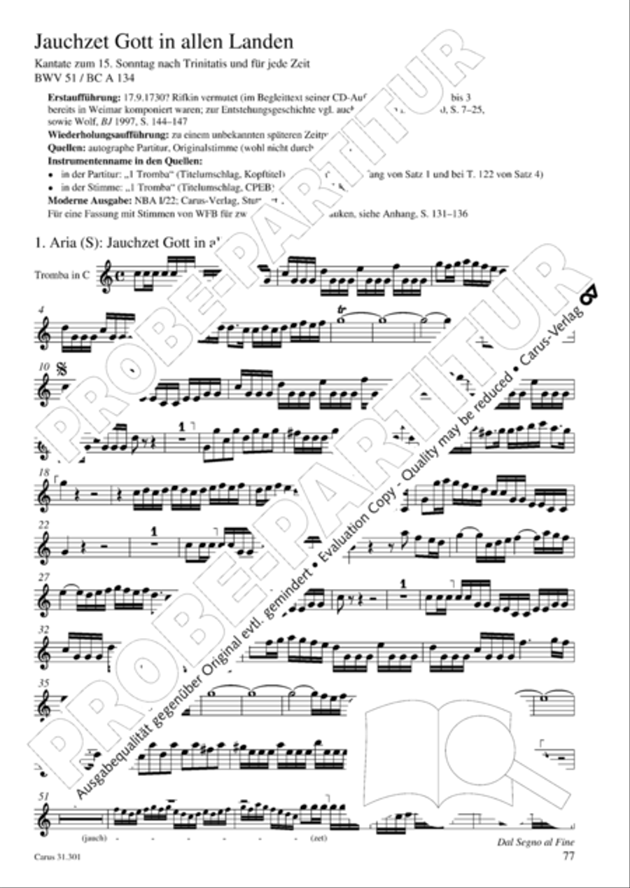 Bach for Brass 1: Cantatas I Voice scores gallery preview page 86