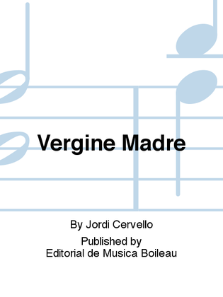 Book cover for Vergine Madre