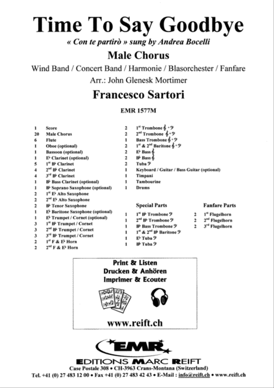 Time To Say Goodbye Time To Say Goodbye Men's Choir scores gallery preview page 2