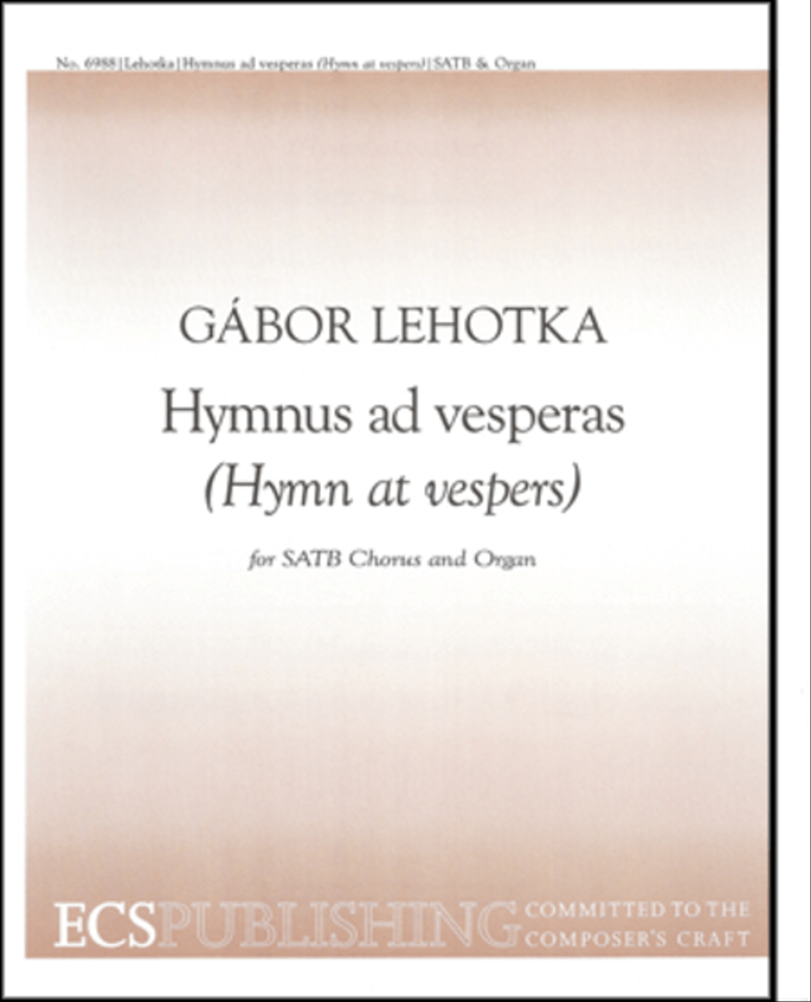 Hymnus ad Vesperas 4-Part scores gallery preview page 1