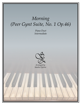 Book cover for Morning (from the Peer Gynt Suite) (intermediate 1 piano, 4 hand duet)