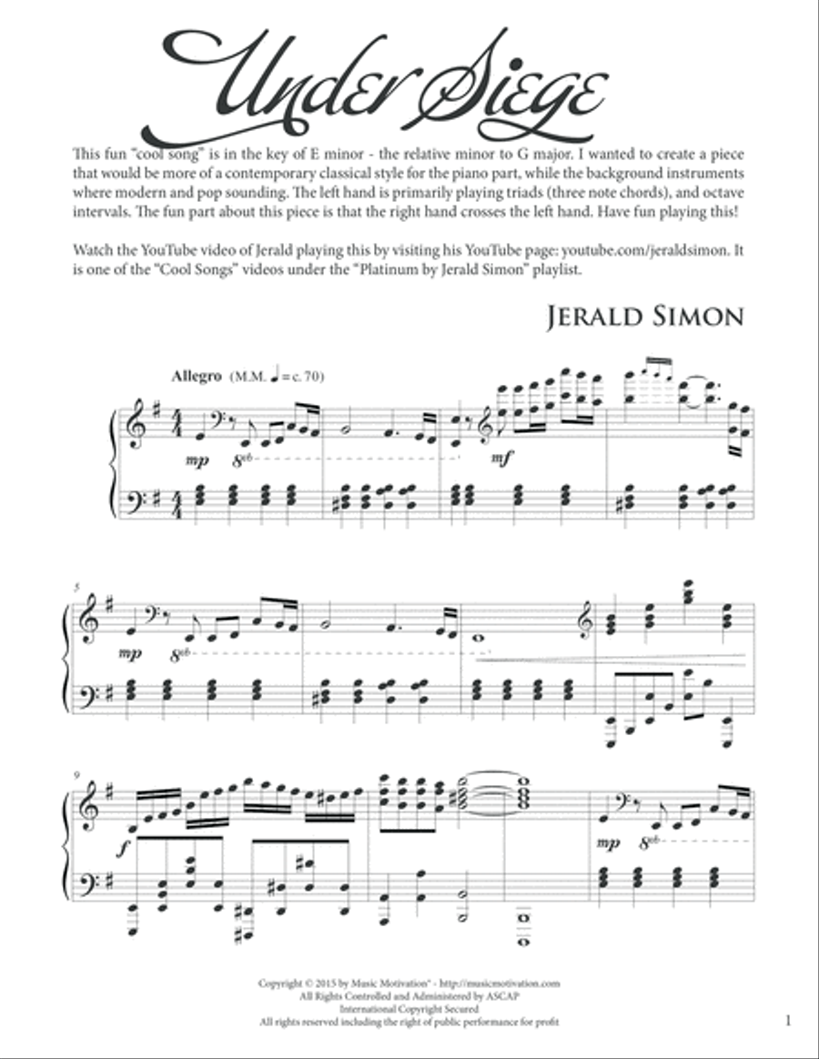 Under Siege Piano Method scores gallery preview page 2