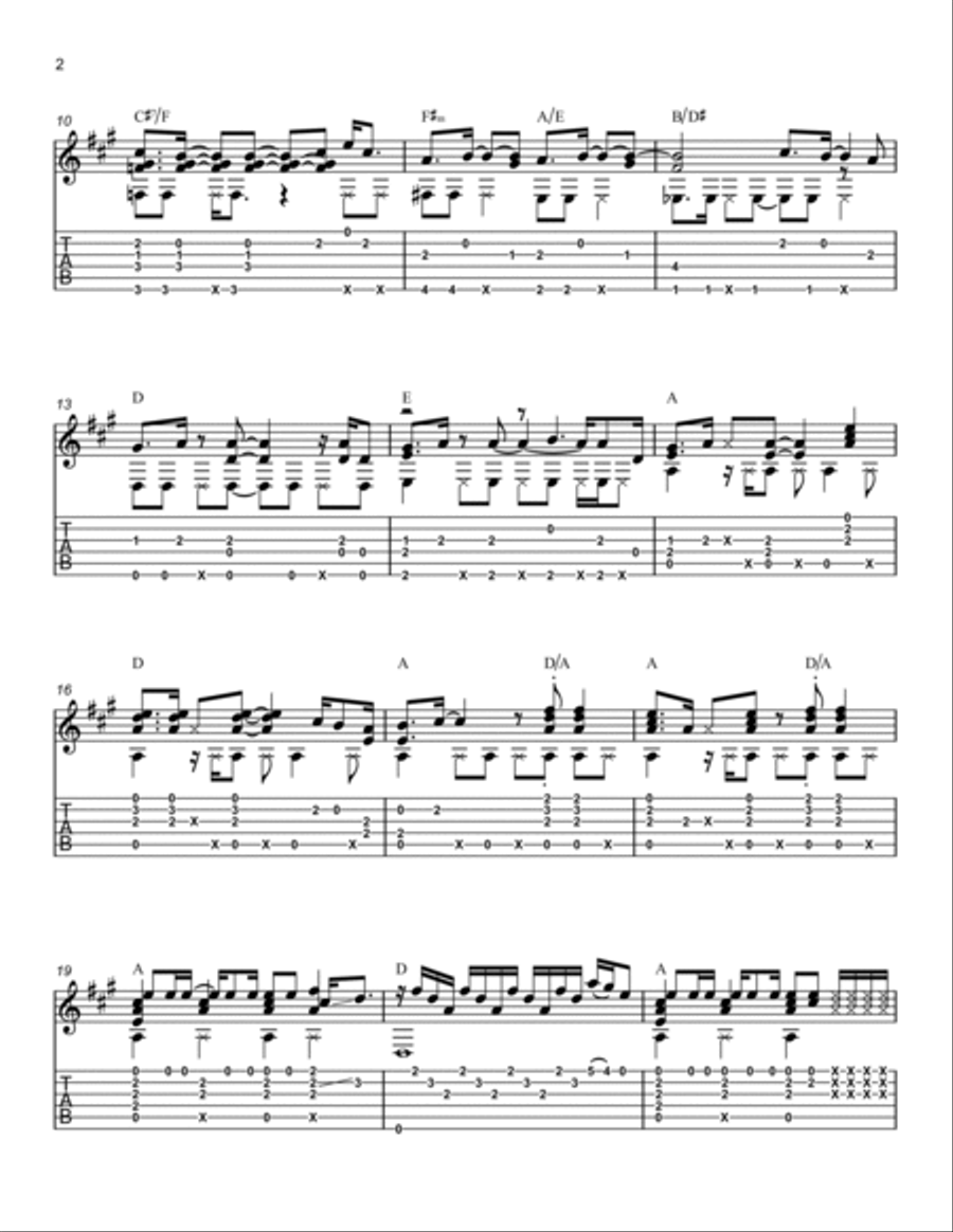 Dancing Queen Guitar Solo scores gallery preview page 2