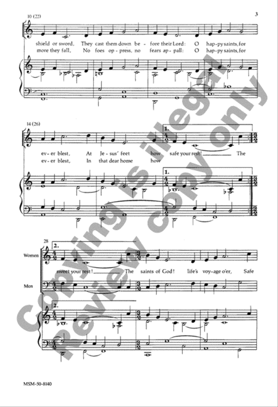 A Hymn of All Saints 2-Part scores gallery preview page 3