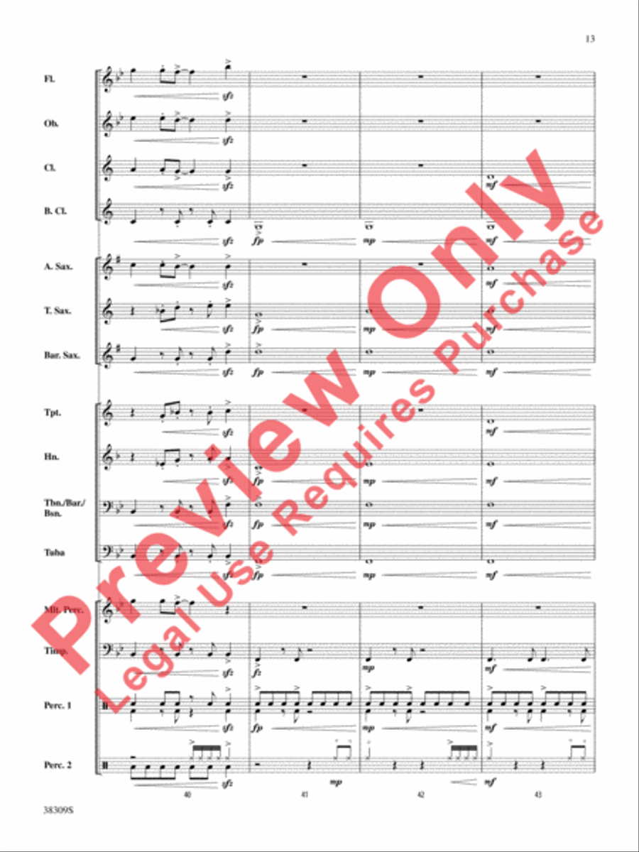 Dune Buggy Concert Band scores gallery preview page 13