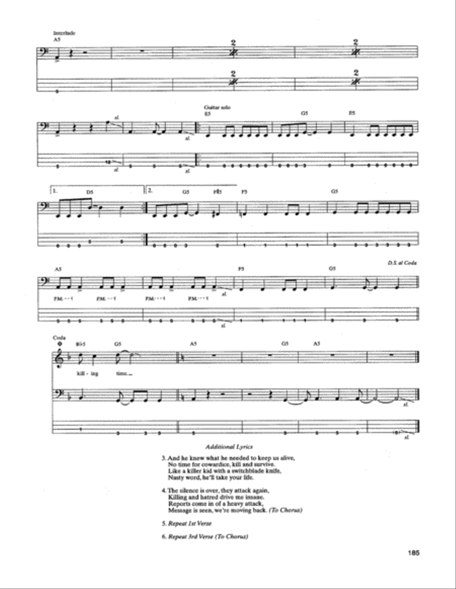 Overkill Guitar Tablature scores gallery preview page 2