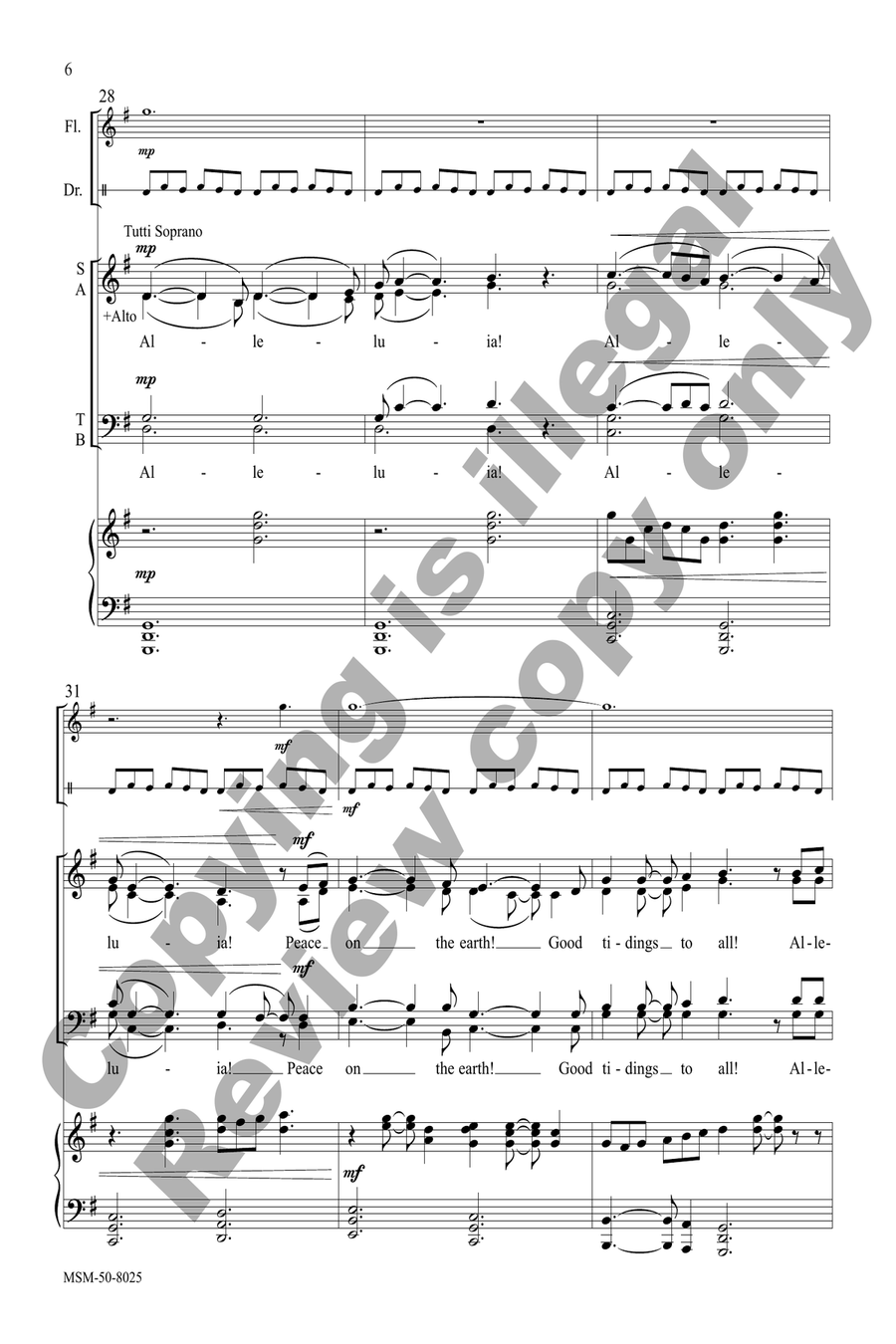 Alleluia! (Full/Choral Score) 4-Part scores gallery preview page 6