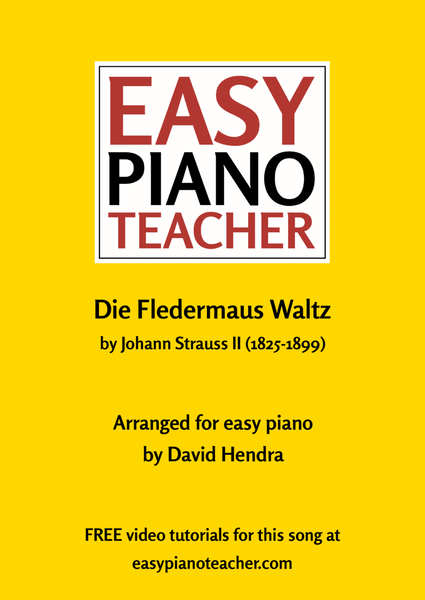 Waltz from Die Fledermaus (EASY PIANO with FREE video tutorials) image number null