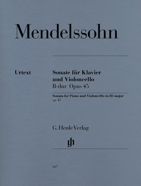 Felix Mendelssohn Bartholdy: Sonata for piano and violoncello B flat major op. 45