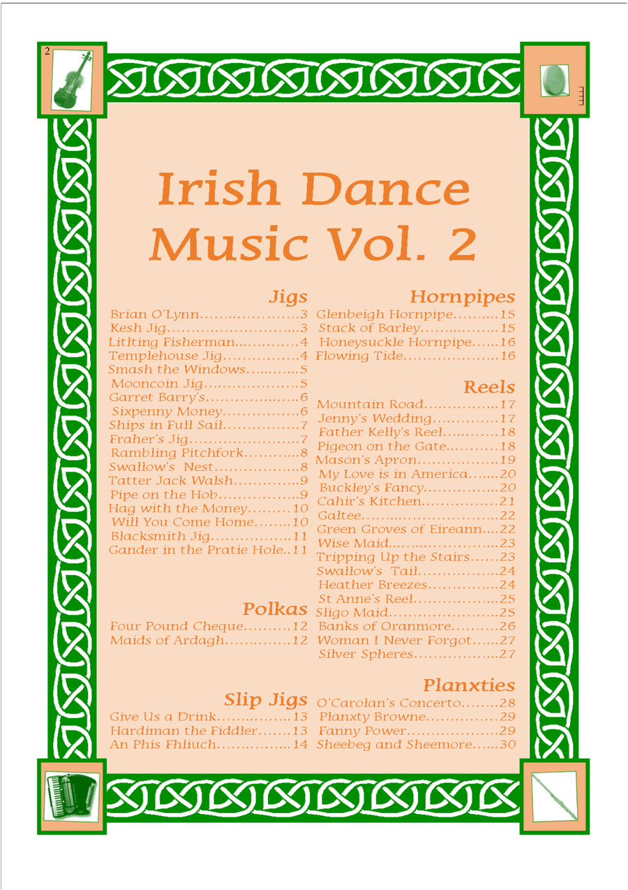 Irish Dance Music Vol.2 for Guitar Tab EADGBE; 50 Jigs, Reels, Hornpipes and more.... Acoustic Guitar scores gallery preview page 2