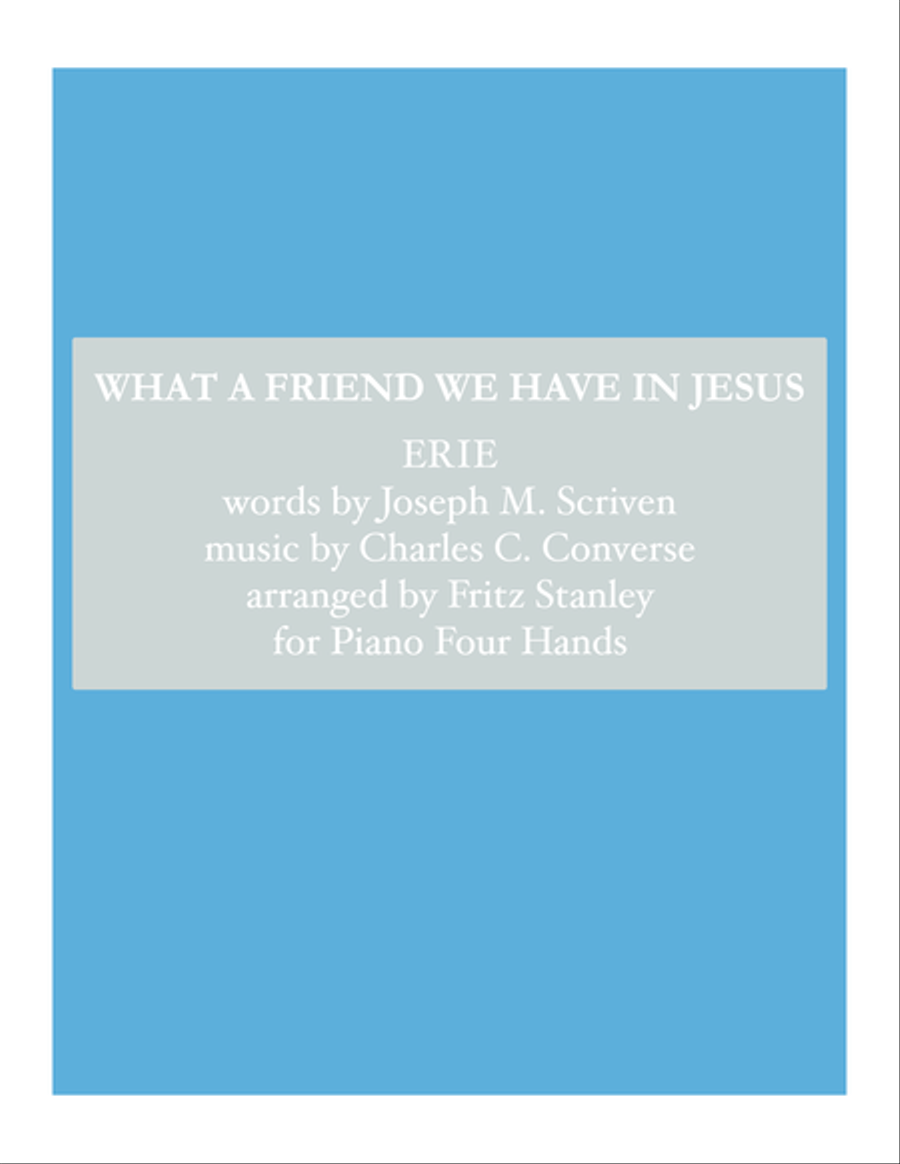 What a Friend We Have in Jesus - Piano 4 Hands Piano Duet scores gallery preview page 1