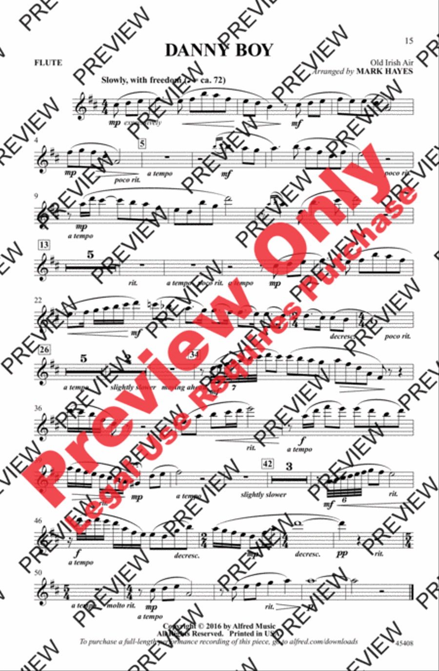 Danny Boy Danny Boy Men's Choir scores gallery preview page 15