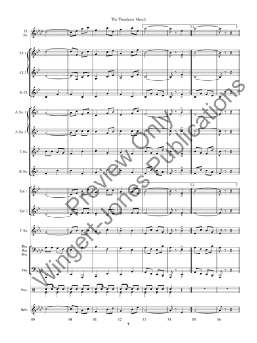 The Thunderer March The Thunderer March Concert Band scores gallery preview page 11
