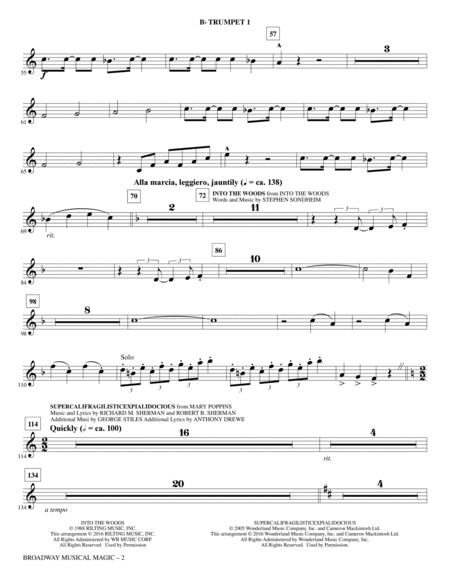Broadway Musical Magic - Bb Trumpet 1