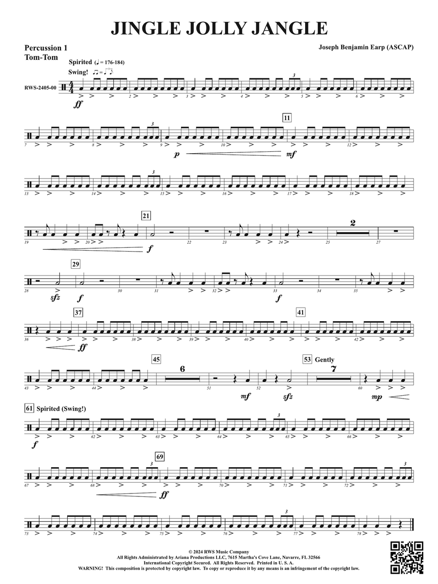 Jingle Jolly Jangle: 1st Percussion Percussion scores gallery preview page 1