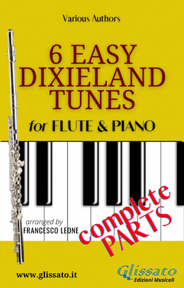 Book cover for 6 Easy Dixieland Tunes - Flute & Piano