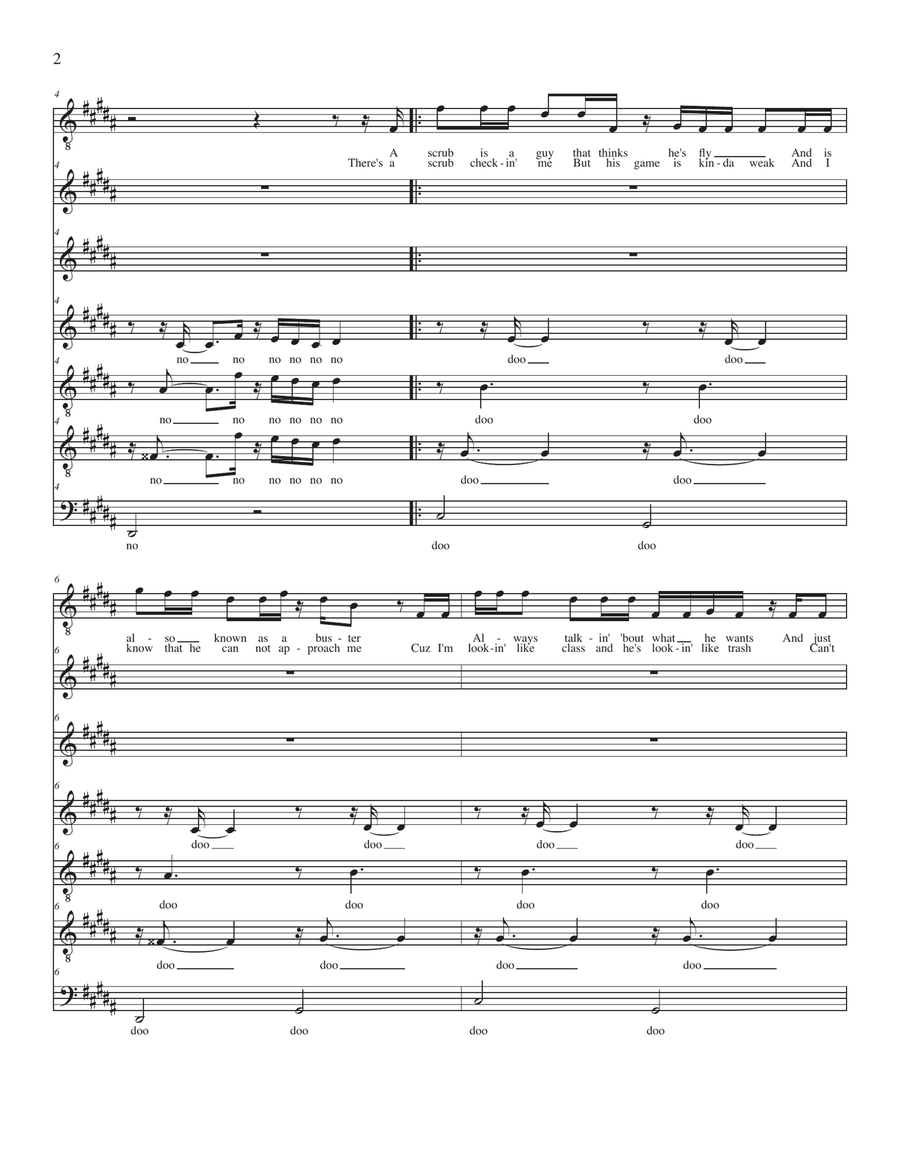 No Scrubs 4-Part scores gallery preview page 2