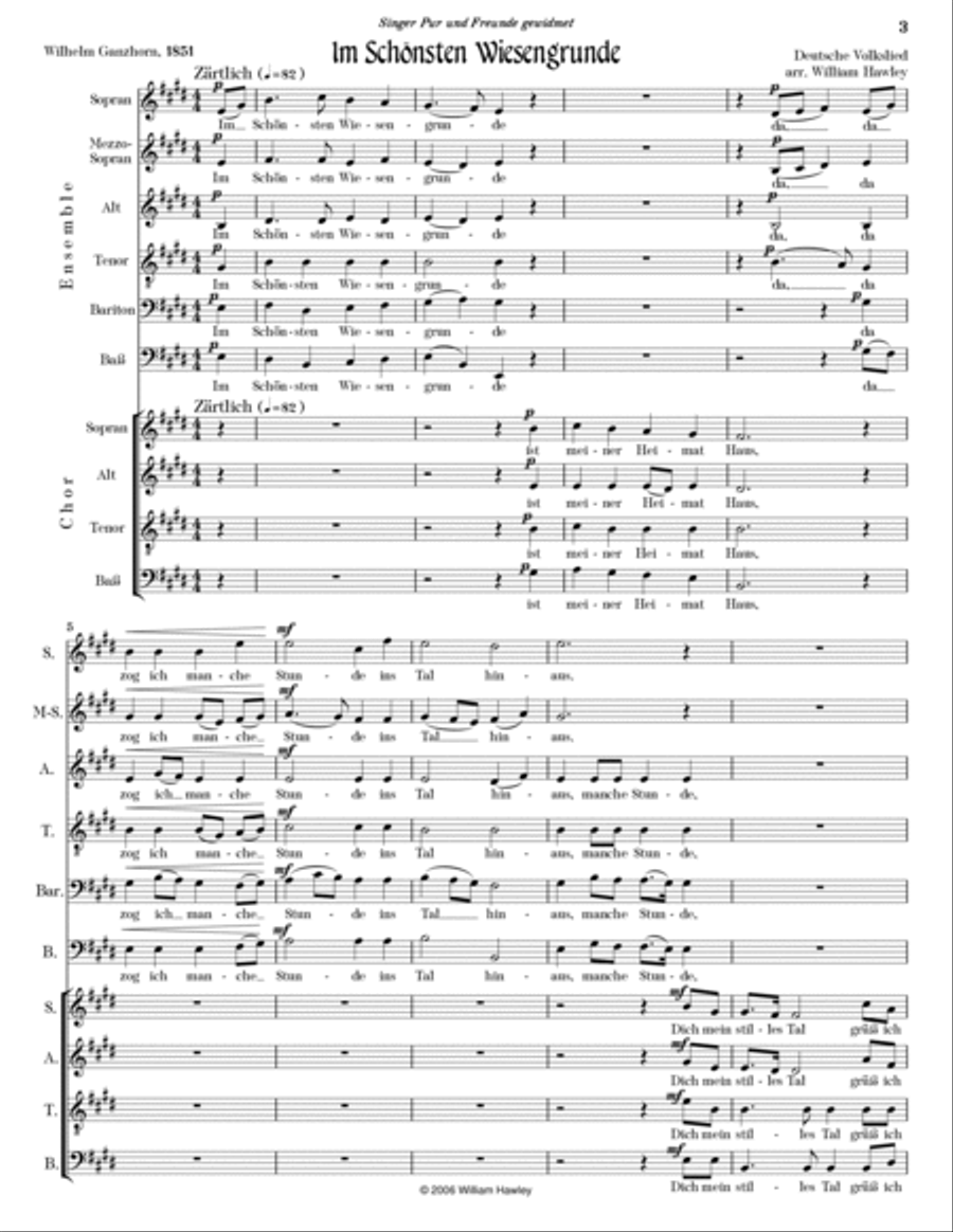 Im Schönsten Wiesengrunde Im Schönsten Wiesengrunde 4-Part scores gallery preview page 3