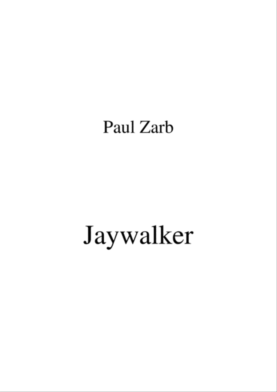 Jaywalker Jaywalker Piano Solo scores gallery preview page 1