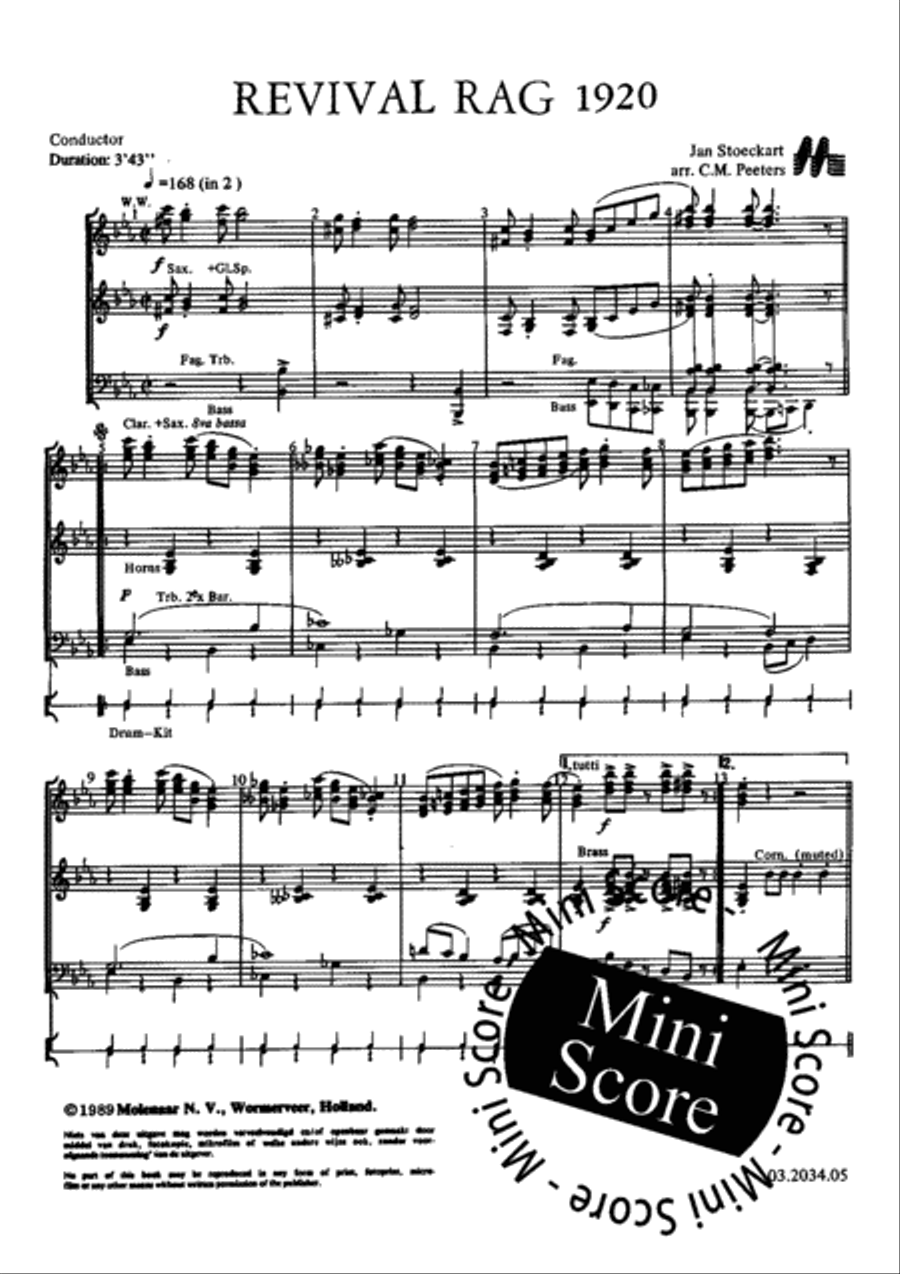 Revival Rag 1920 Big Band scores gallery preview page 5