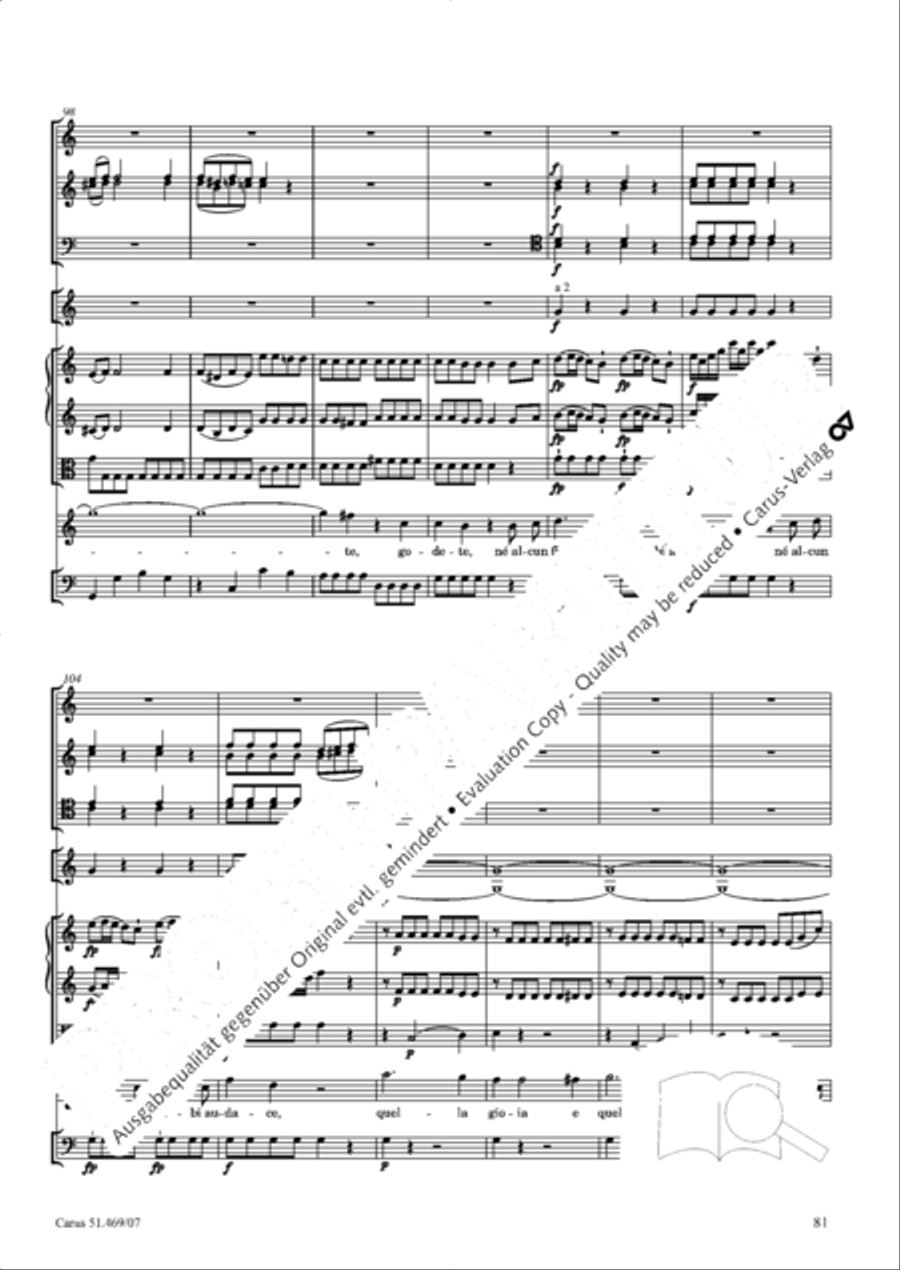 Davide penitente 4-Part scores gallery preview page 94