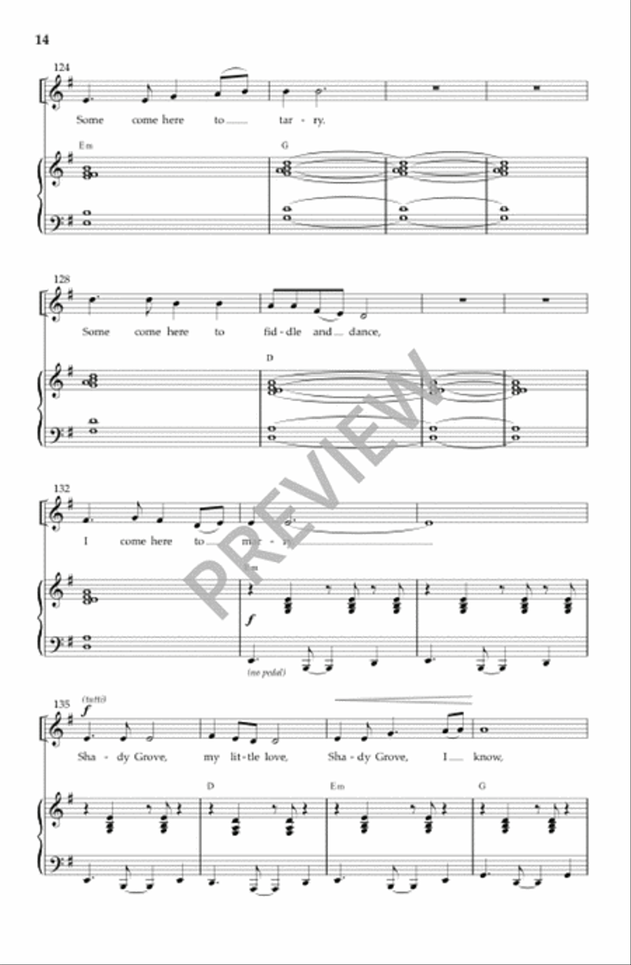 Shady Grove (Vocal Score) SSA scores gallery preview page 15
