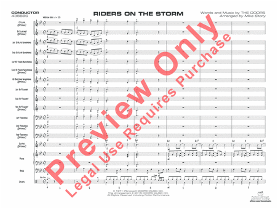 Riders on the Storm Jazz Ensemble scores gallery preview page 2