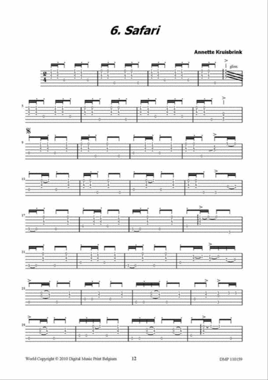 Knock Before You Enter Guitar Tablature scores gallery preview page 4