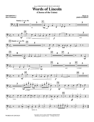 Words of Lincoln - Trombone 2 (Bass Trombone)