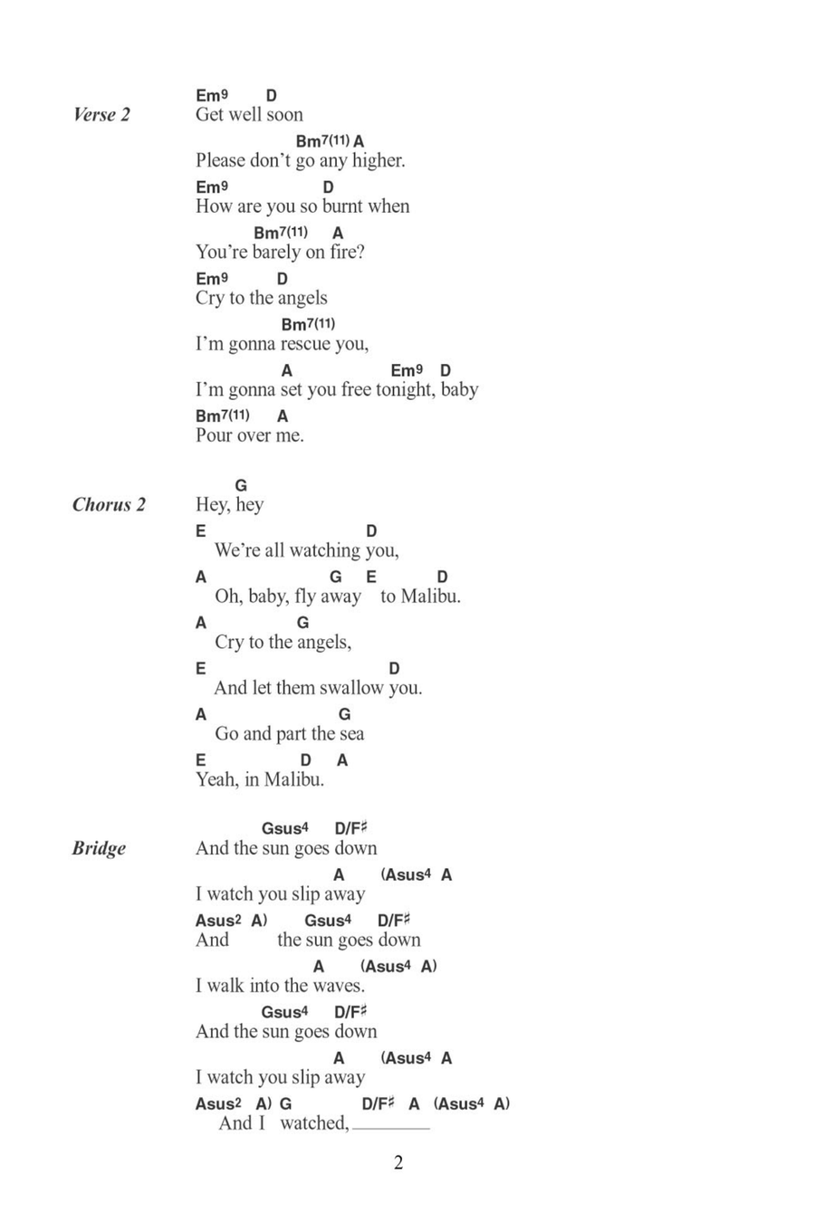 Malibu Malibu Guitar scores gallery preview page 2