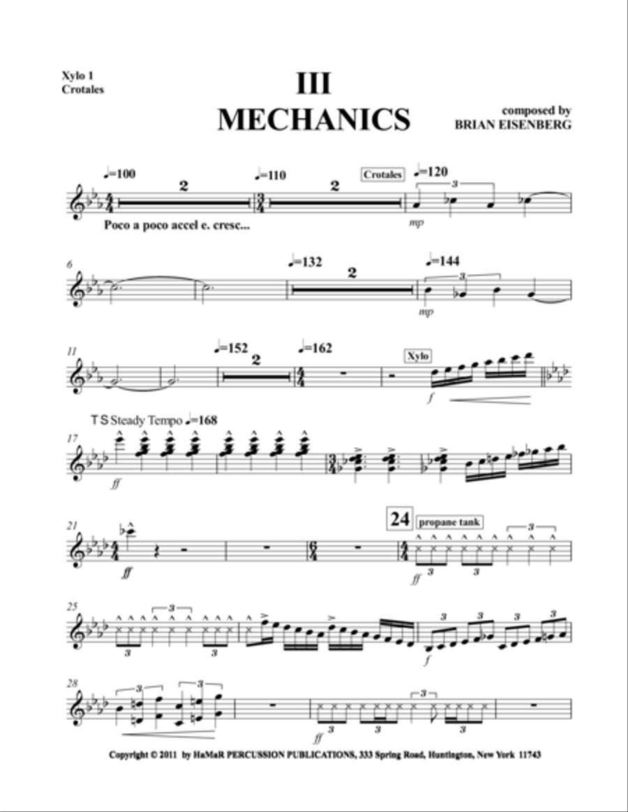 III Mechanics Snare Drum scores gallery preview page 1