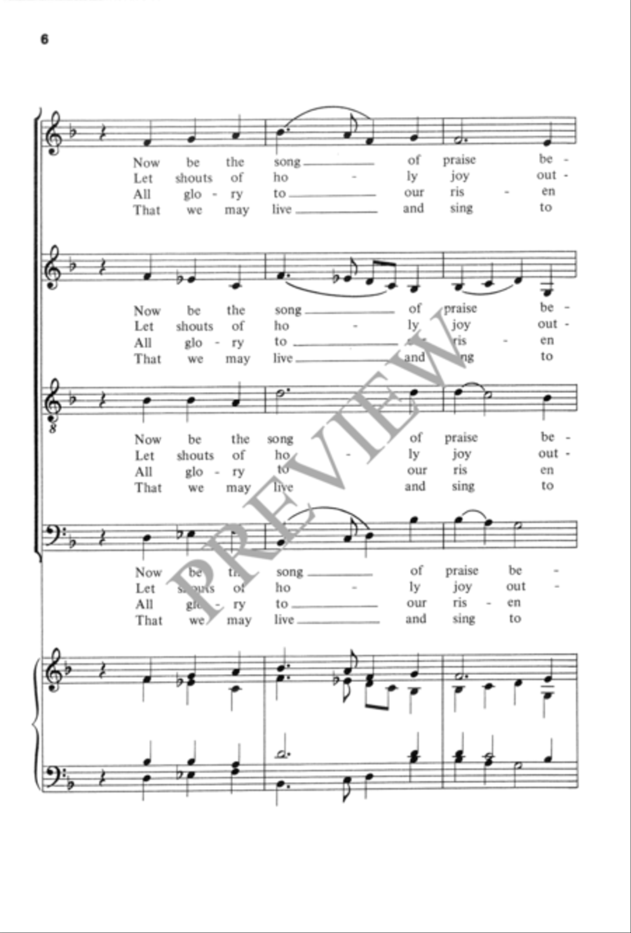 The Strife Is O'er, the Battle Done 4-Part scores gallery preview page 7