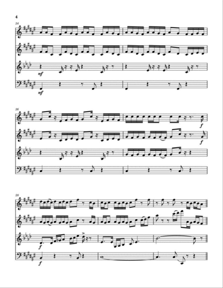 Fancy Like Christmas Woodwind Quartet scores gallery preview page 5