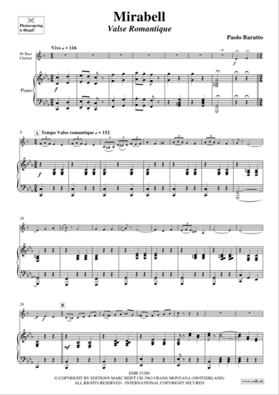 Mirabell Bass Clarinet scores gallery preview page 4