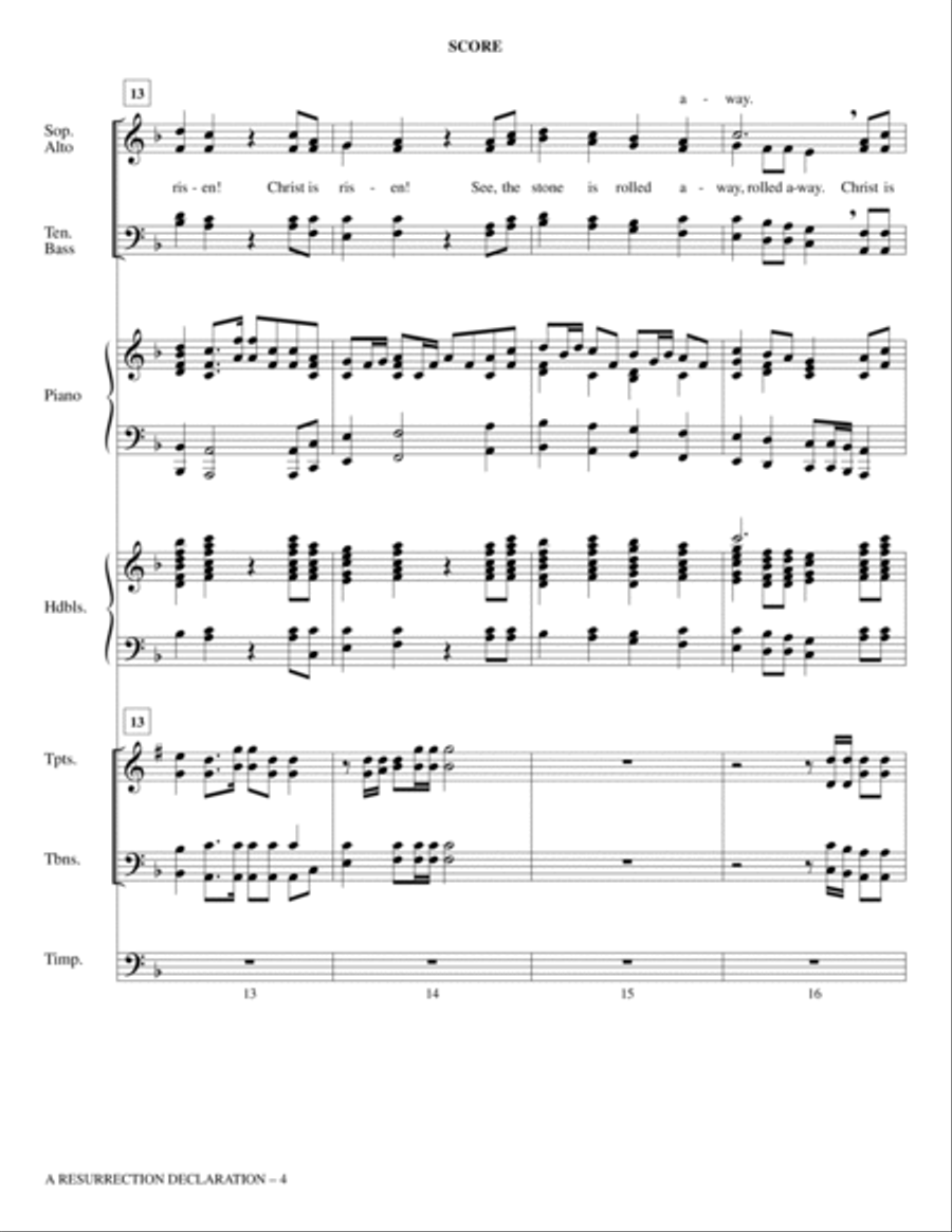 A Resurrection Declaration - Full Score Choir scores gallery preview page 4