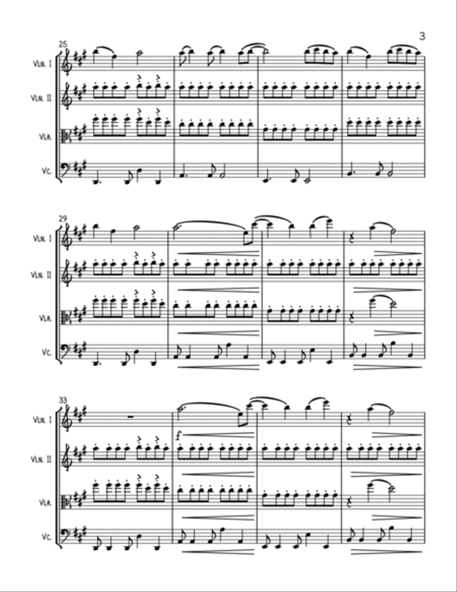 Wildest Dreams String Quartet scores gallery preview page 3
