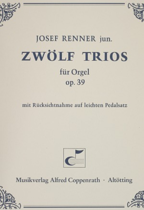 Book cover for Renner: Zwolf Trios fur Orgel