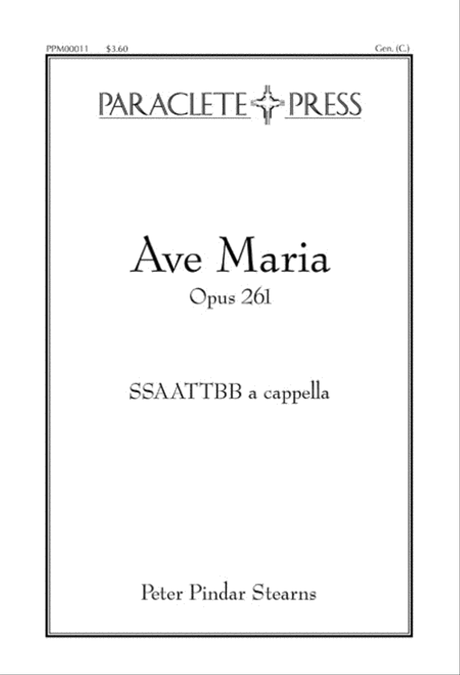 Ave Maria Op. 261 Ave Maria Op. 261 SSAATTBB scores gallery preview page 1